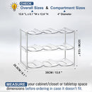 Axyaa Clear Plastic Stackable Bottle Organizer for Kitchen Storage