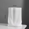 Axyaa Morandi Pleated Vase: Nordic Light Luxury Ceramic Decoration for Living Room, Dining Table