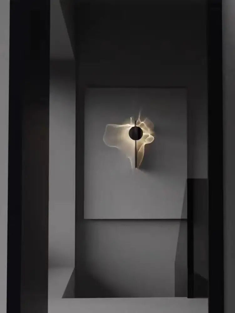 Axyaa Chrome LED Wall Light for Bedroom, Stairs, Aisle - Science Fiction Sconce