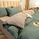 Axyaa Solid Purple Bedding Set - Soft Polyester Bed Linen Twin Queen Full Size