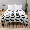 Axyaa Dachshund Dog Fleece Blanket - Lightweight Wiener Dog Throw Blanket