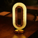 Axyaa LED Crystal Touch Table Lamp: Three-color Light Change, Romantic Bedroom Night Light