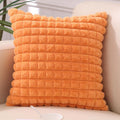 Axyaa Plush Rabbit Fur Throw Pillow Covers: Soft & Cozy Plaid Cushion Cases