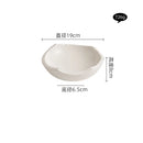 Axyaa Rock Pattern Ceramic Salad Bowl Set - Double-Layer Thick Soup & Pasta Bowls