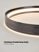 Axyaa Luxury Electroplated Circular Hall Light: Modern, Simple, Atmospheric Pendant