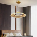 Axyaa Luxury LED Chandelier: Modern Villa Pendant Lighting with Artistic Ring Design