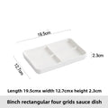 Axyaa Ceramic Seasoning Plate with Multiple Compartments, Dipping Sauce, and BBQ Dish