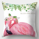 Axyaa Flamingo Sofa Pillow Cover 45cmX45cm Square Cushion Case Boho Style