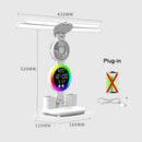 Axyaa Rechargeable Table Lamp with Fan, Clock Display, and LED Reading Light