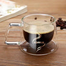 Axyaa Double Wall Glass Coffee Mug Tea Milk Juice Cup Thermo Insulated