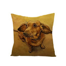 Axyaa Dog Print Linen Pillow Cover 45X45cm