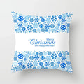 Blue Winter Snowflake Pillowcase for Stylish Christmas Decor by Axyaa