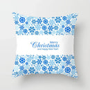 Blue Winter Snowflake Pillowcase for Stylish Christmas Decor by Axyaa