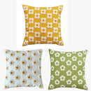 Axyaa Yellow Flower Embroidery Pillow Cover 45X45 Cojines Home Decor Sofa