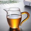 Axyaa Glass Tea Pot with Colorful Handle Infuser Fair Cup for Puer Tea