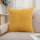 Axyaa Soft Corduroy Throw Pillow Covers 18x18 Inch for Farmhouse Home Décor