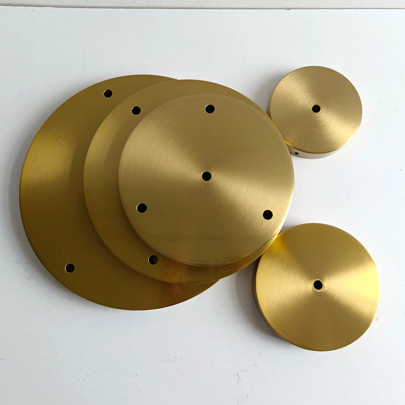 Axya Round Brass Ceiling Plate for DIY Pendant Lamps, Available in Various Sizes