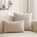 Axyaa Linen Pillow Cover in Green, Grey, White, Cream & Mustard - 12x20", 18x18", 25x25"