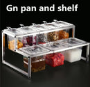 Axya Acrylic Stainless Steel Pot Rack for Milk Tea Shop, Restaurant, Commercial Buffet Pan