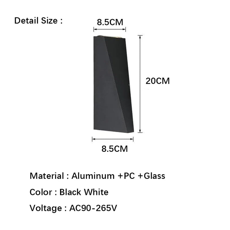 Axyaa Waterproof LED Wall Light for Porch, Garden, and Indoor Decoration