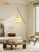 Axyaa Minimalist Medieval Floor Lamp Cream Color Acrylic LED E27 Designer Standing Lamp