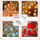 Axyaa LED Rose Flower Light String for Valentine's Day Wedding Home Decoration