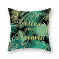 Axyaa Green Leaf Pillowcases for Sofa, Car & Living Room Decor