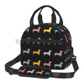 Dachshund Print Insulated Lunch Bag by Axyaa - Waterproof Thermal Tote with Adjustable Strap