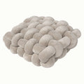 Axyaa Knotted Square Cushion: Nordic Aesthetic Stuffed Pillow for Office Chair Decor and Sleep
