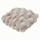 Axyaa Knotted Square Cushion: Nordic Aesthetic Stuffed Pillow for Office Chair Decor and Sleep