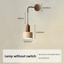 Axyaa Wabi Sabi Stone Wall Lamp in Peach Wood Style