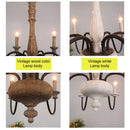 Axyaa Wood Pendant Light French American Retro Rustic Dining Room Kitchen Bedroom Lamp
