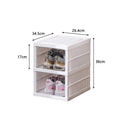 Axyaa Shoe Storage Box Stackable High-top Sneaker Organizer Shelf Cabinet