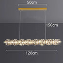 Axyaa Crystal Chandelier Pendant Light for Living and Dining Room
