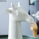 Axyaa Giraffe Ceramic Vase: Aesthetic Desk Decoration and Floral Arrangement