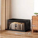 Axyaa Foldable Multi-Layer Storage Box with Double Doors: Organize Drinks, Snacks, Toys, and Daily Items