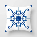 Blue Pattern Cushion Cover 45*45cm Pillowcase for Bedroom Sofa Home Decor by Axyaa