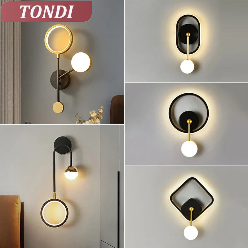 Axyaa Nordic LED Wall Lamp: Modern Minimalist Indoor Lighting Fixture
