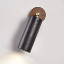 Axyaa LED Wall Light Pull Chain Black Travertine Vintage Reading Bedside Lamps
