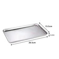 Axyaa Stainless Steel Buffet Presentation Tray - Food Serving Plate, Storage Organizer