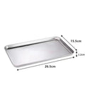 Axyaa Stainless Steel Buffet Presentation Tray - Food Serving Plate, Storage Organizer