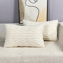 Axyaa Plush Cream White Throw Pillow Cover for Cozy Home Decor