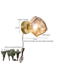 Axyaa Amber Glass LED Wall Lights - Japanese Vintage Wandlamp