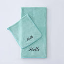 Axyaa Coral Fleece Towel Bath Set 2025 - Solid Color Simple Combo