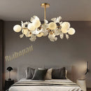 Axyaa Ginkgo Leaf Branch Ceiling Chandelier for Bedroom, Living & Dining Room