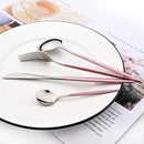 Axyaa Pink Silver Stainless Steel Cutlery Set