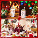 Axyaa Christmas Water Bottle with Lid & Straw | Festive Holiday Decor & Reusable Cup