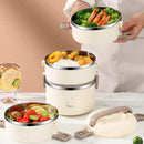 Axyaa Stainless Steel Thermal Lunch Box with Insulated Bag