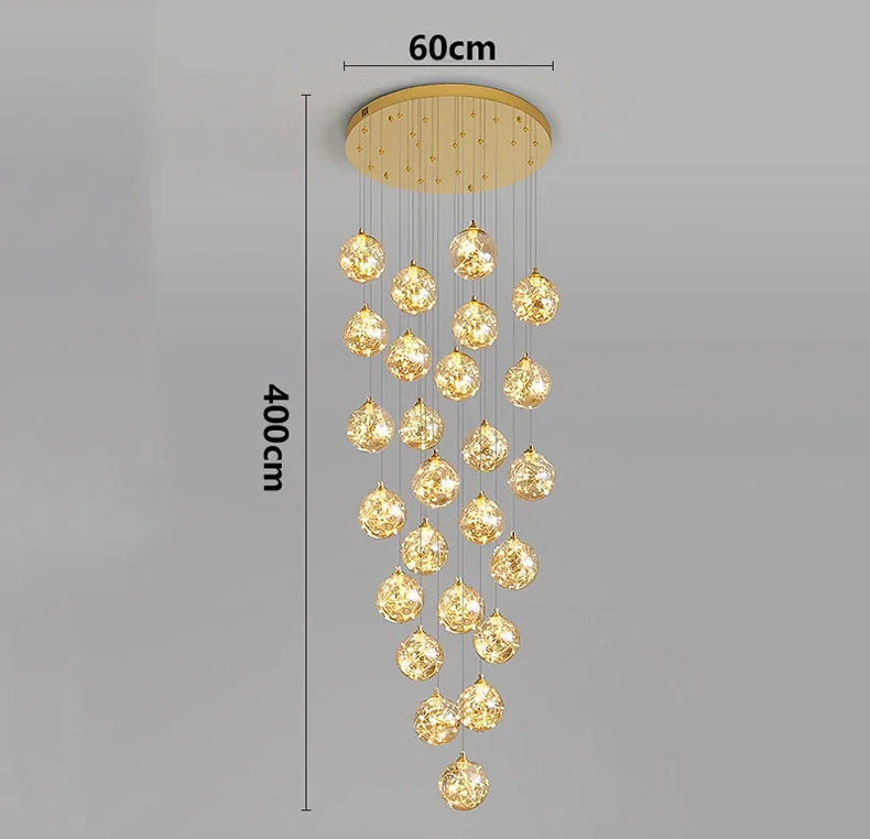 Axyaa Nordic Stair Chandelier Living Dining Room Pendant Ceiling Light Indoor Lighting