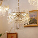 Axyaa Retro Glass Chandelier: European Luxury Lighting for Living, Bedroom, Dining Room